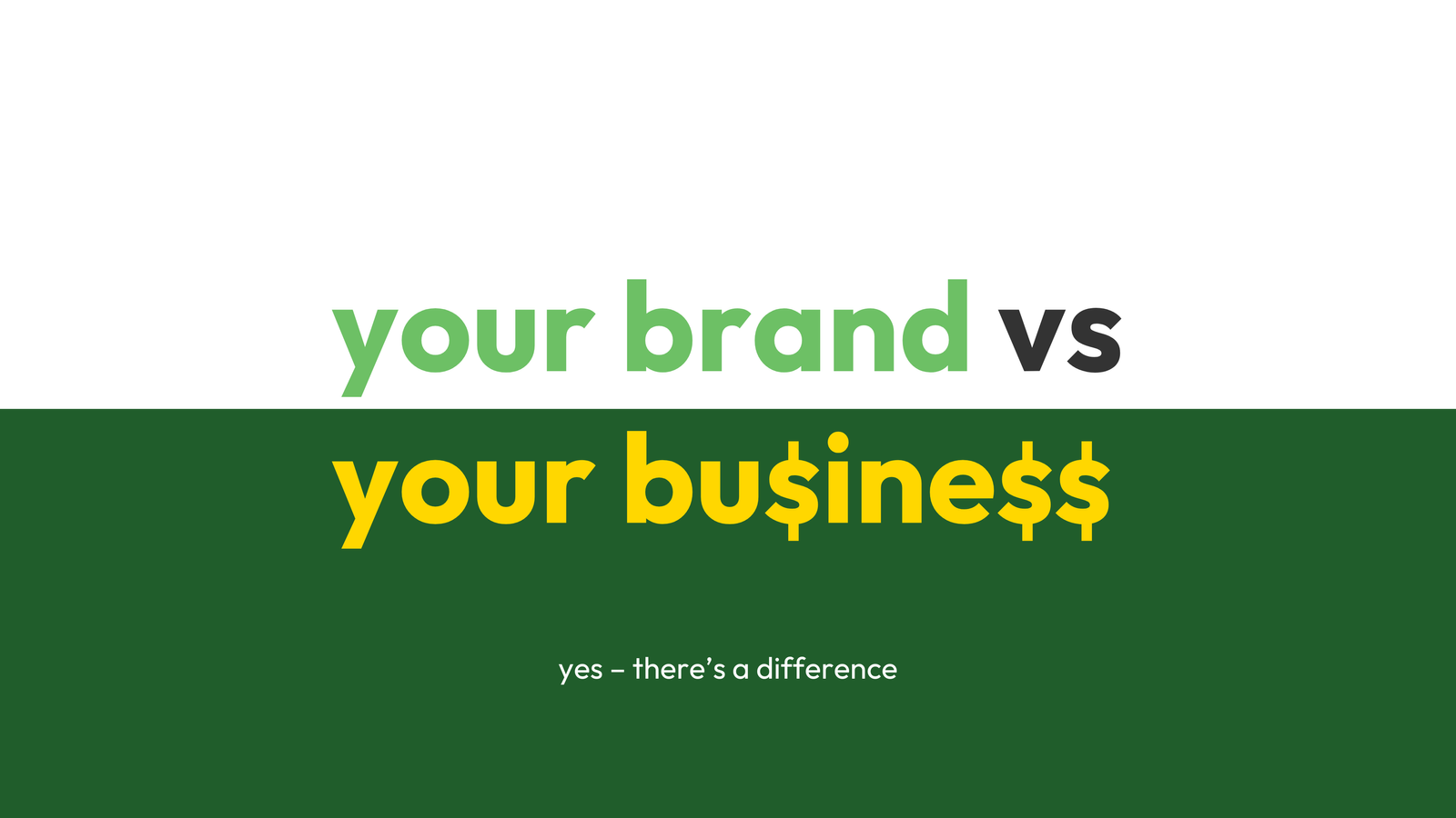 Your Brand vs. Your Business
